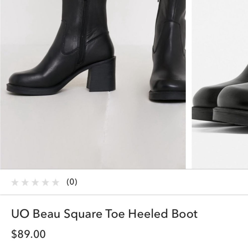 UO Beau Squared Toe Heeled Boots
